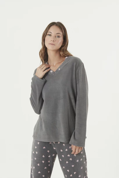 Pack Pijama Polar Charcoal
