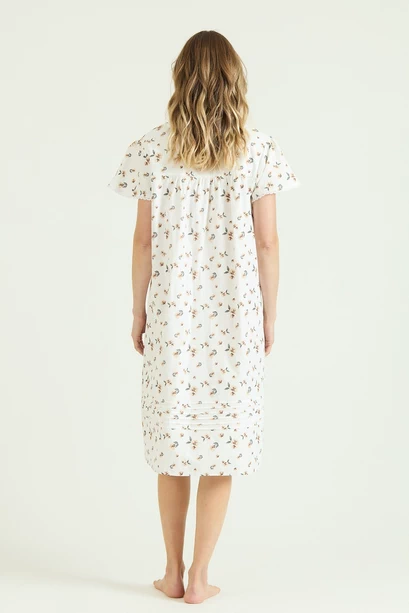 Camisa Tradicional Maria Blanco Estampado
