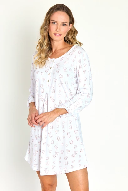 Camisa Maternal Lia Blanco Estampado
