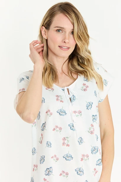 Camisa Socorro Blanco Estampado