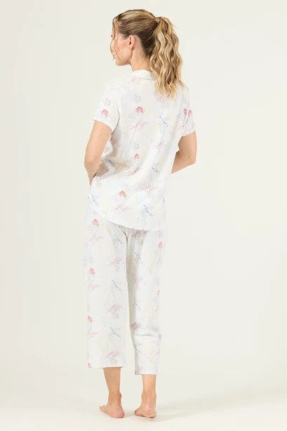 Pijama Malinas Capri Blanco Flor