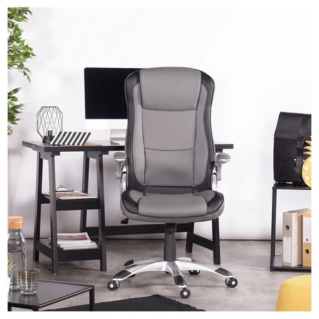 Silla de Oficina PU Ergonómica Ajustable  Gris - vista alternativa