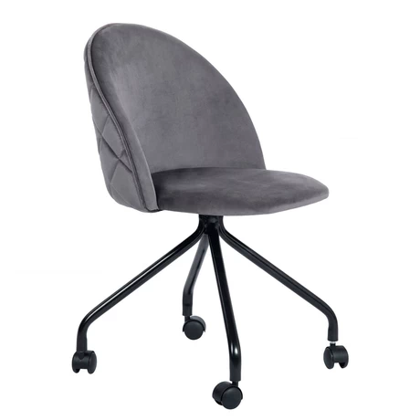 Silla de Escritorio Terciopelo con Ruedas Gris