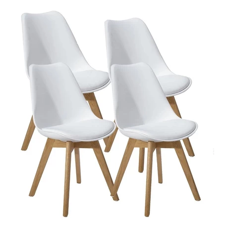 Pack 4 - Silla Tulip Con Cojín - Blanco