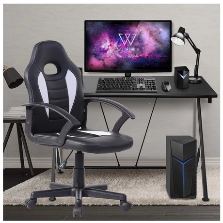 Silla Gamer Rolling Ergonómica - Blanco - vista alternativa