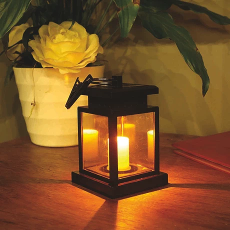 Farol Solar Lámpara Colgante LED Impermeable Negro - vista alternativa