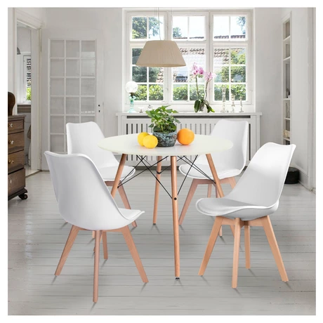Mesa Redonda Estilo Eames 80cm - Blanco - vista alternativa