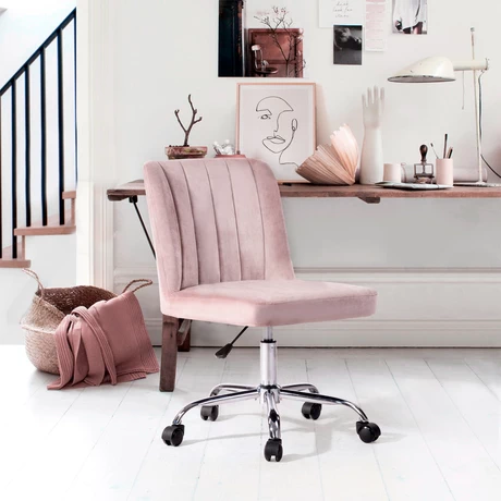Silla de Escritorio Rosa con Altura Regulable - vista alternativa