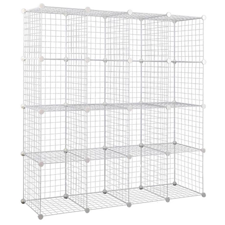 Estante Metal 16 Cubos - Blanco