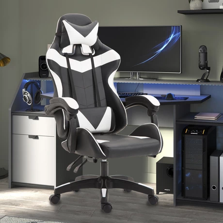 Silla Gamer Ultimate Racing - Blanco - vista alternativa
