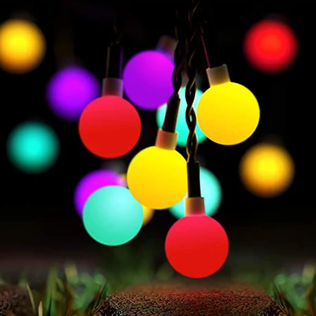 Guirnalda Solar Esferas Luces LED Navidad Colores - vista alternativa