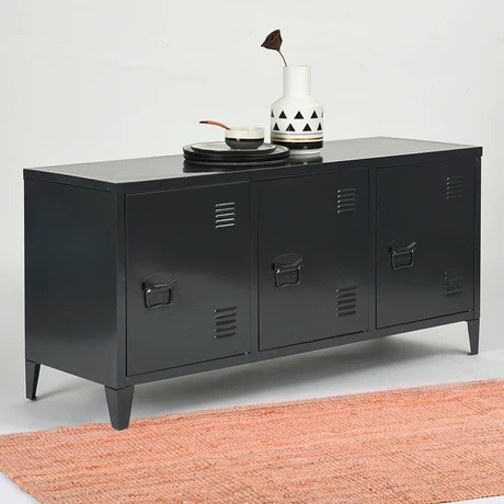 Buffet Gabinete Raks TV Cómoda de Metal - Negro - vista alternativa