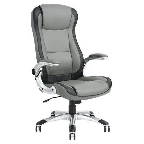 Silla de Oficina PU Ergonómica Ajustable  Gris