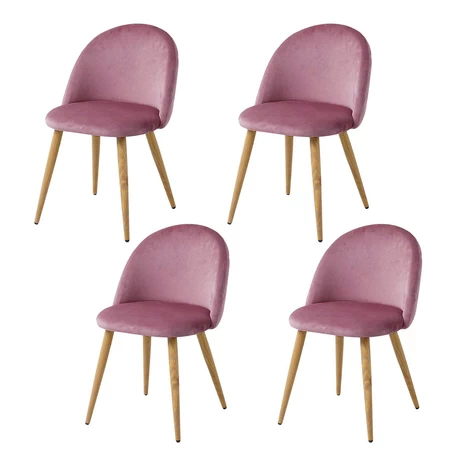 Pack 4 - Silla Terciopelo Vintage Rosa