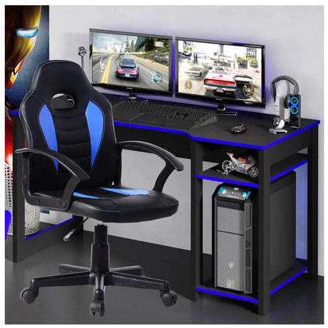 Silla Gamer Rolling Ergonómica - Azul - vista alternativa
