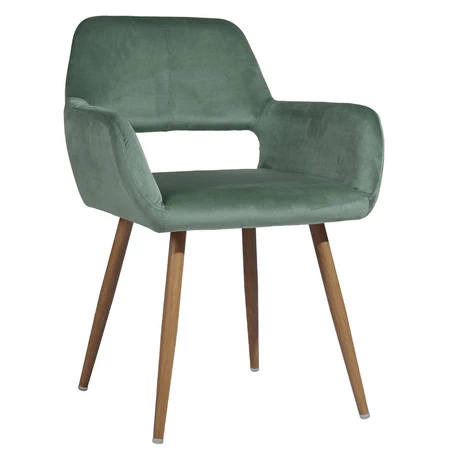 Silla Comedor Sitial Cromwell Terciopelo Verde