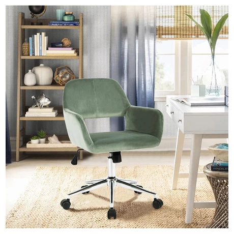 Silla de escritorio Cromwell Terciopelo - Verde - vista alternativa