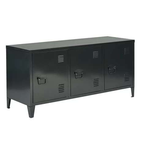 Buffet Gabinete Raks TV Cómoda de Metal - Negro