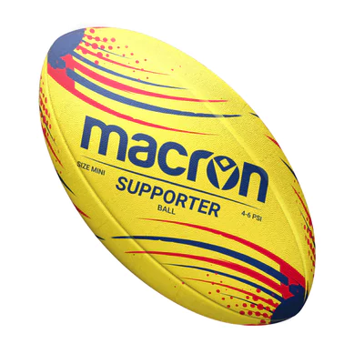 Balón de Rugby Macron Supporter ARUSA | Talla 5 (Amarillo)