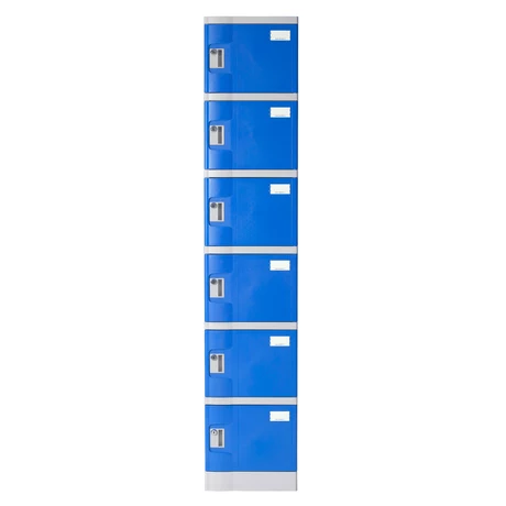 Locker Plástico ABS 6 puertas azul