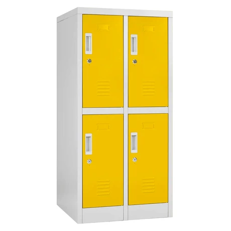 Locker Mini 4 Puertas Amarillo - vista alternativa
