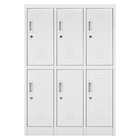 Locker Mini 6 Puertas Gris