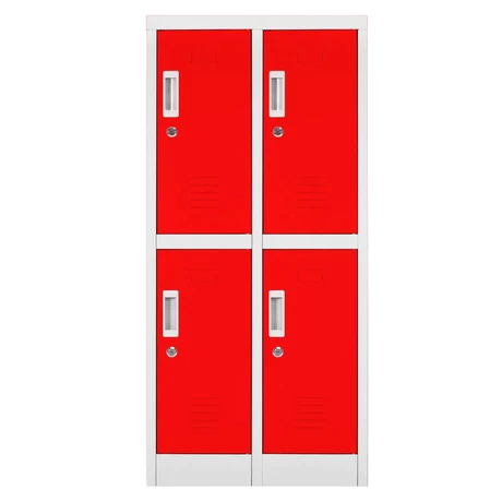 Locker Mini 4 Puertas Rojo