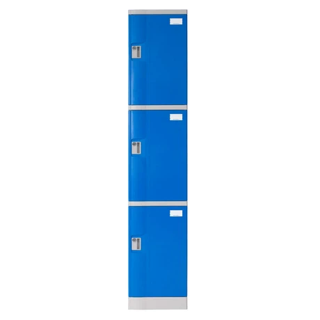 Locker Plástico ABS 3 puertas azul