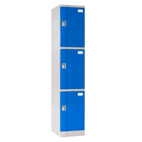 Locker Plástico ABS 3 puertas azul - vista alternativa