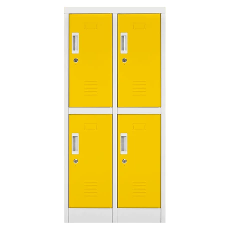 Locker Mini 4 Puertas Amarillo