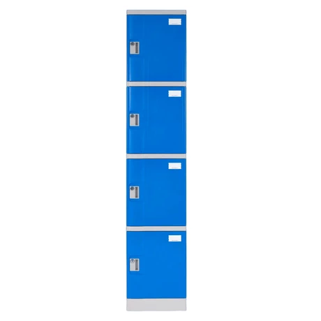 Locker Plástico ABS 4 puertas azul