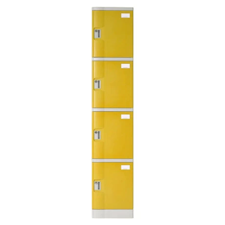 Locker Plástico ABS 4 puertas amarillo