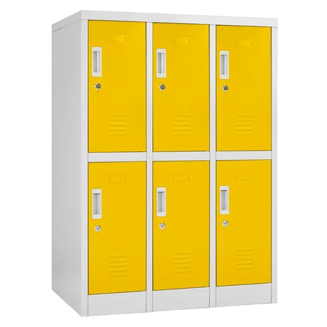 Locker Mini 6 Puertas Amarillo - vista alternativa