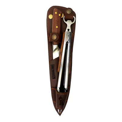 DUO FUNDA CUERO CUCHILLO CATEMU + TENAZA