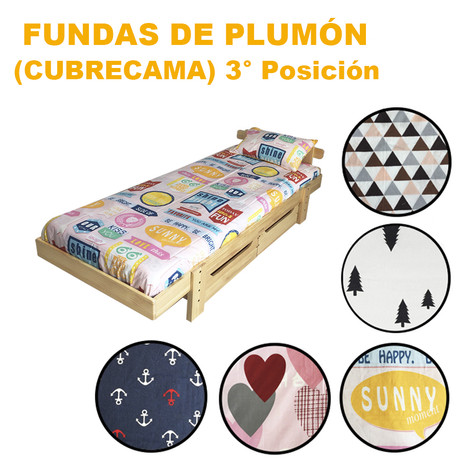  FUNDA DE PLUMÓN (CUBRECAMA) 1 PLAZA (140x220 - similar 3° Posición) - Selecciona su diseño