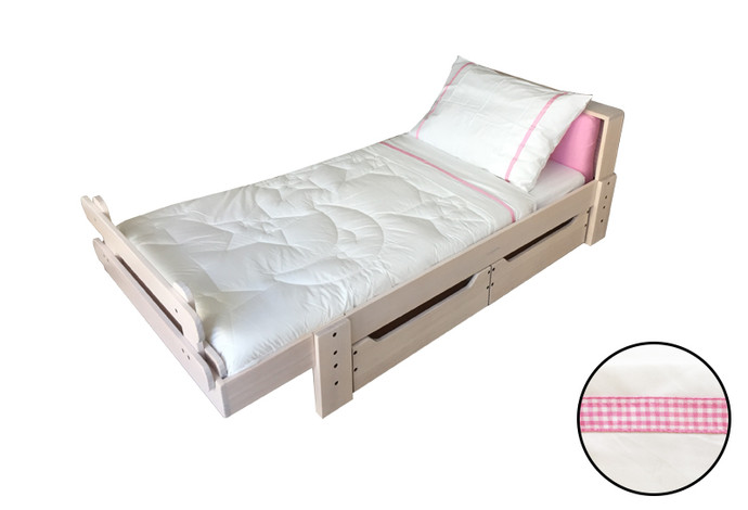 SÁBANAS 2° POSICIÓN - SÓLO ROSADO - (300 hilos) para colchón de ESPUMA 154x77x10 - cuadrillerosado.jpg
