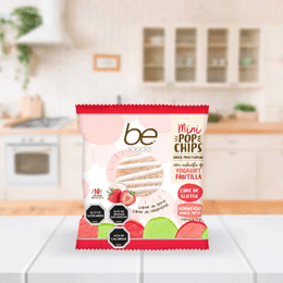 Mini Pop Chips sabor Yogurt Frutilla - 25 grs