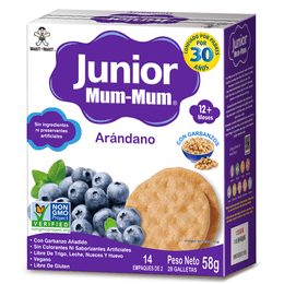 Galletas Baby Mum Mum Junior Sabor Arándano - 58 grs
