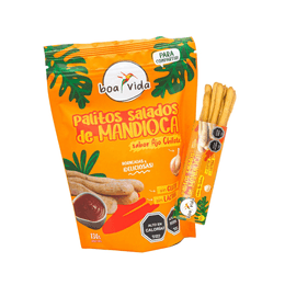 Palitos Salados de Mandioca Sabor Ajo Chilote - 40 grs