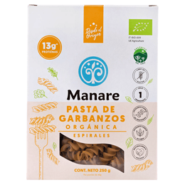 Espirales de Garbanzos Orgánicos - 250 grs Manare