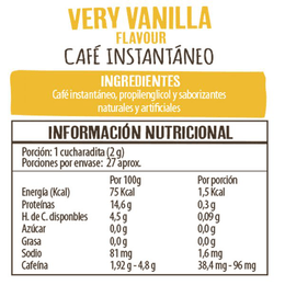 Café Instantáneo Sin Gluten Beanies Very Vanilla Liofilizado - 50 grs