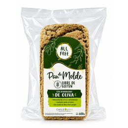 Pan de Molde Sin gluten con Deshidratado de Oliva Allfree - 600 grs