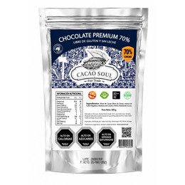 Cacao Soul Monedas de Chocolate 70% Cacao - 400 grs