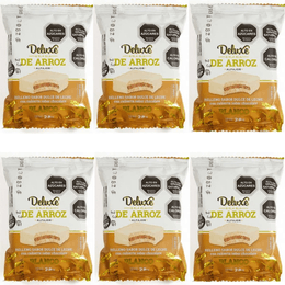 Pack 6 Alfajor de Arroz Dulce de Leche cubierto de Chocolate Blanco - 28 grs