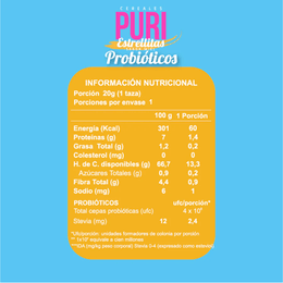 Puri Cereales Estrellitas con Probióticos - 20gr