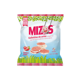 Pak 28  Mizos Galletas de Arroz Frutilla Murta - 16 grs