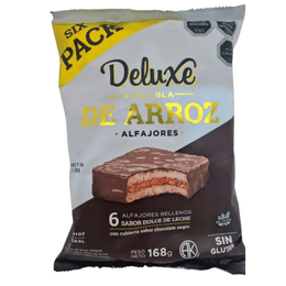 Pack 6 Alfajor de Arroz Dulce de Leche Deluxe - 28 grs