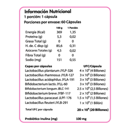 Dulzura Natural Probióticos 20 Billones, 8 Cepas