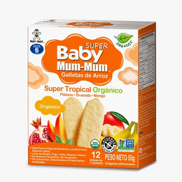 Galletas Baby Mum Mum Super Tropical Orgánico - 50 grs