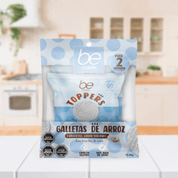 Galletas de Arroz sabor Yogurt con trocitos de Coco - 66 grs